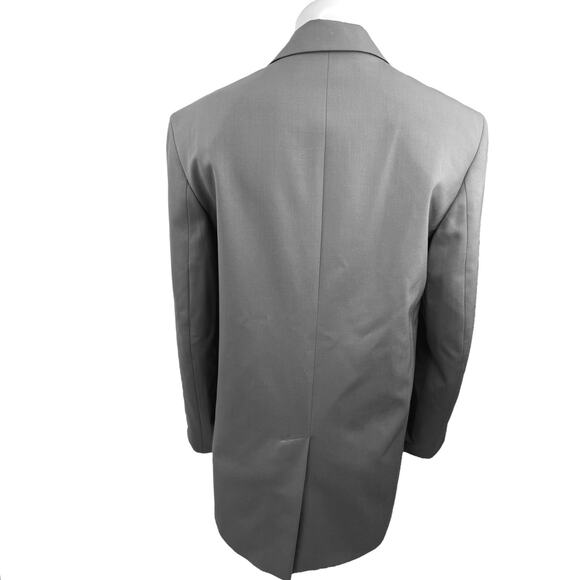 Zara Womens Gray Wool Two Button Career Office Business Blazer Coat Jacket XS - Picture 2 of 4
